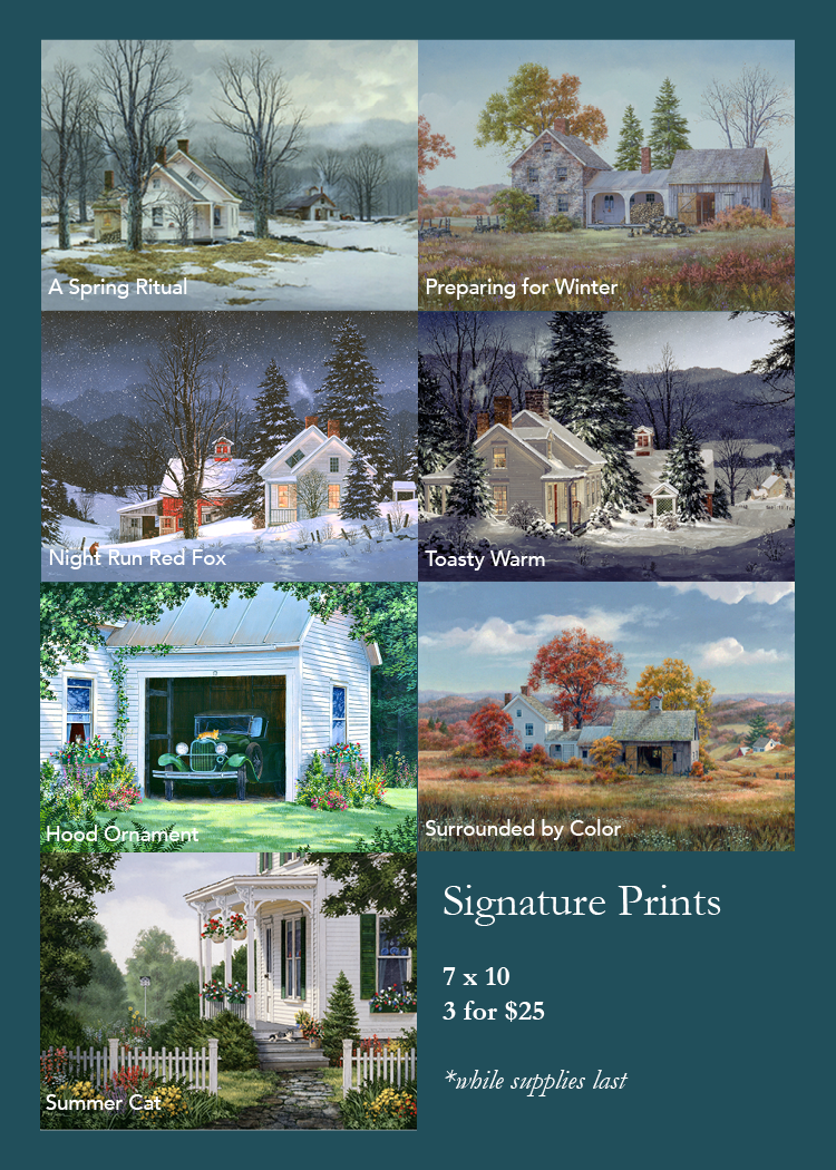 Signature Prints - American Realist Painting by Fred Swan